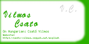vilmos csato business card